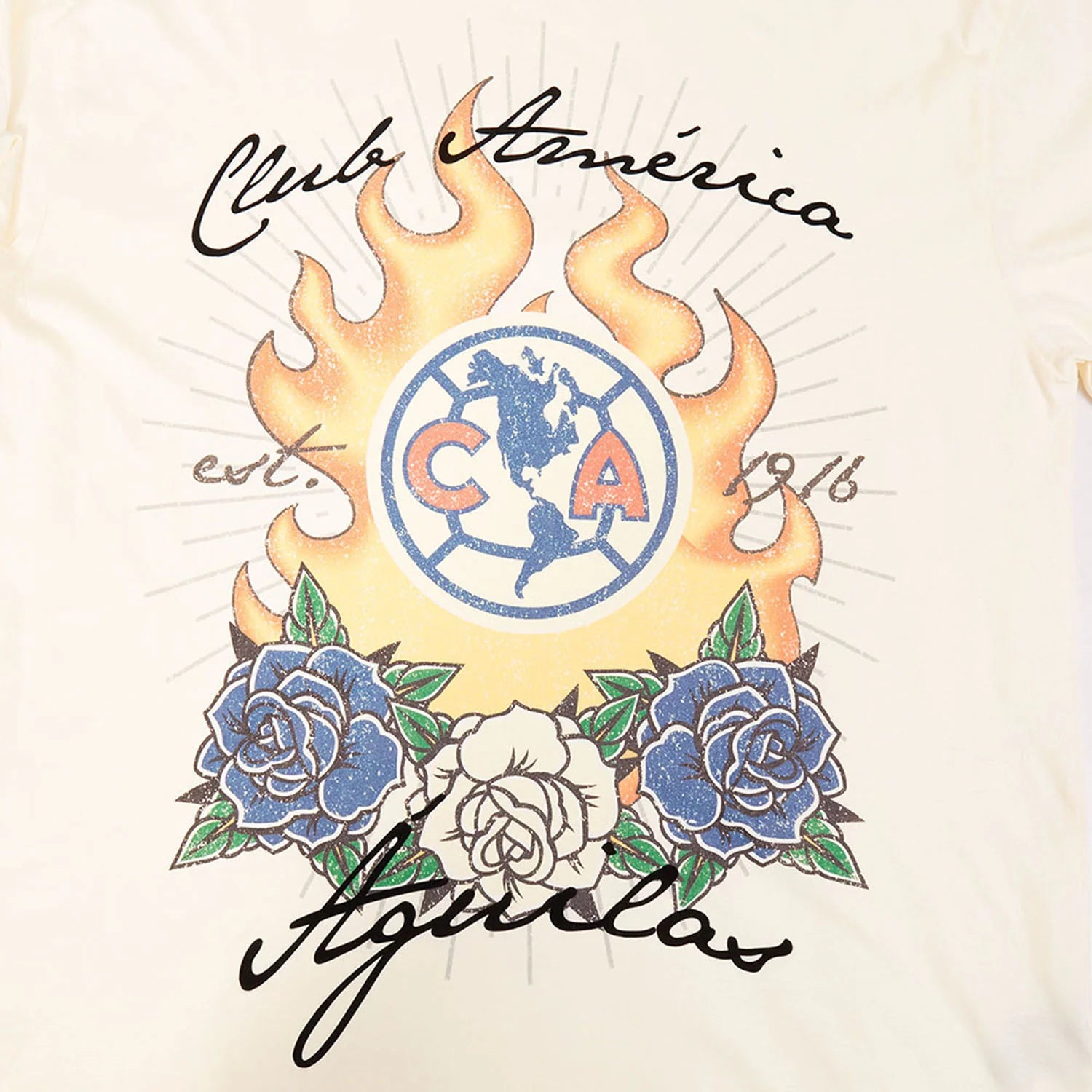 Club America Fire & Roses Tee -Mens