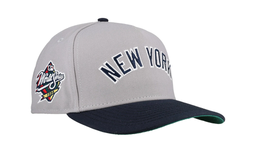 9FIFTY New York Yankees 1998 World Series Script A Frame Snapback Hat "(Away Jersey)" NE246