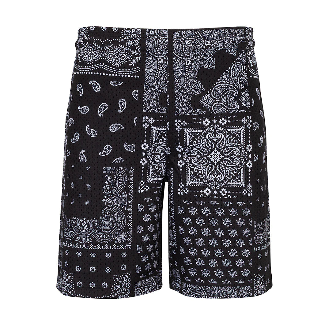 Printed Mesh Short Patchwork Paisly - Mens
