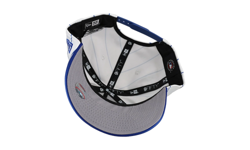 9FIFTY New York Mets Pinwheel A Frame Snapback Hat "White / Royal Blue" NE210