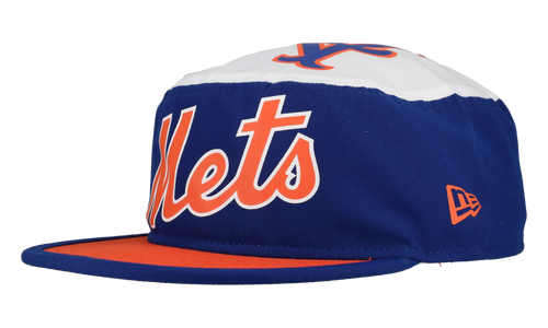 New York Mets Retro Painter Snapback Hat "Cursive Script - Royal Blue / Orange" 123451299657