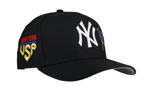 9FIFTY New York Yankees Firework USA A Frame Snapback Hat "Black" NE283