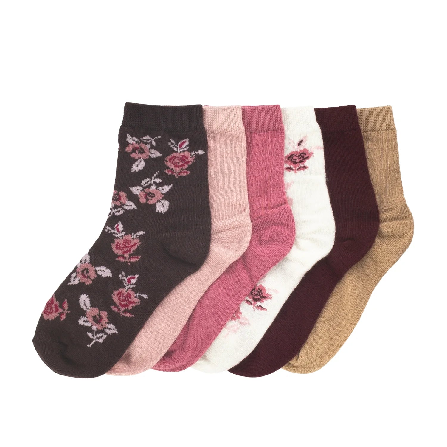 Magenta/Floral Pointelle Knit