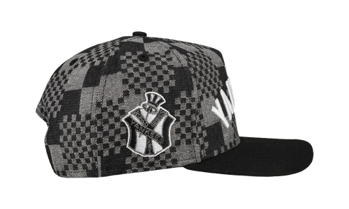 9FIFTY New York Yankees 1951 Checkered A Frame Snapback Hat "Black / Grey (Back Denim)" NE479