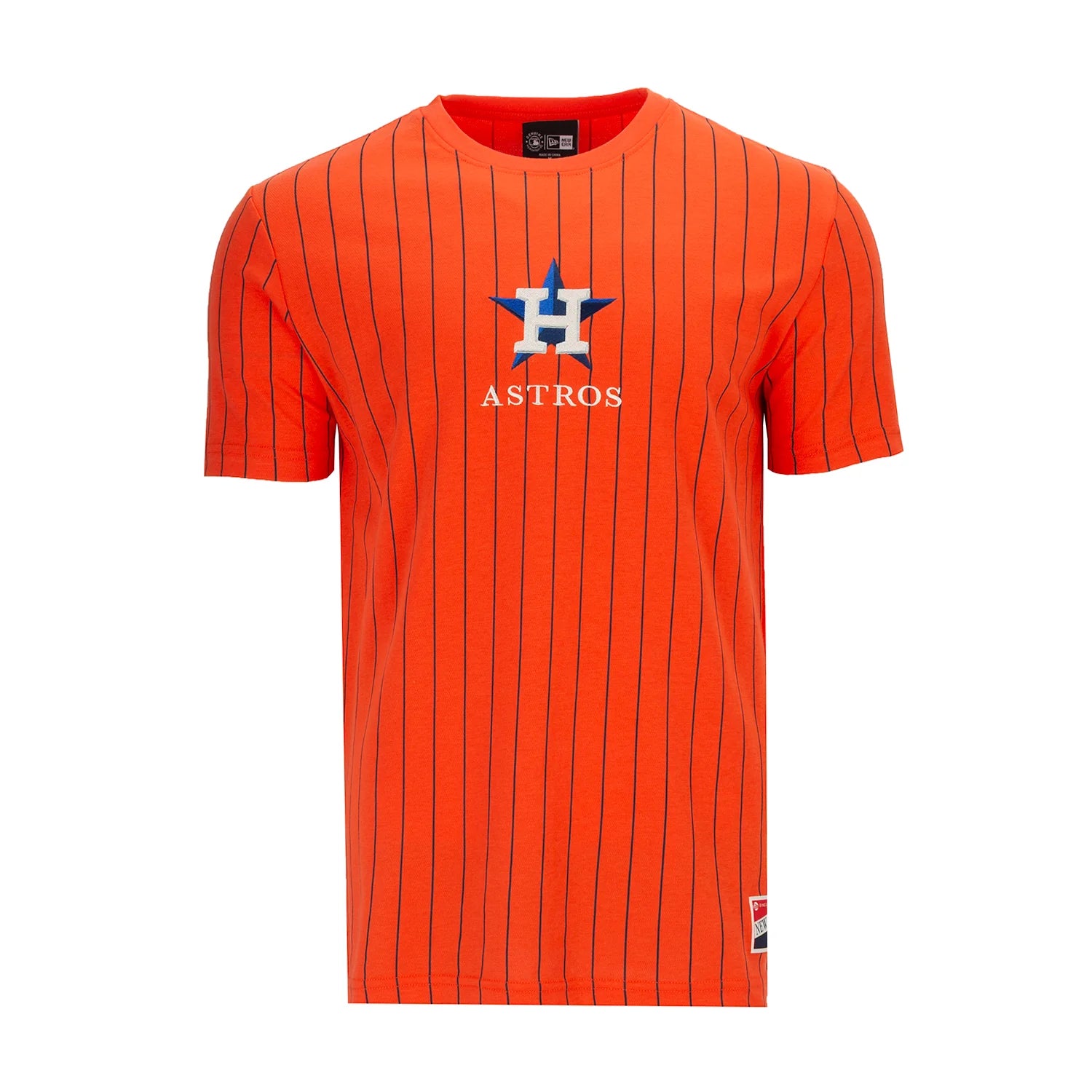 Astros Team Logo Pinstripe Tee - Mens