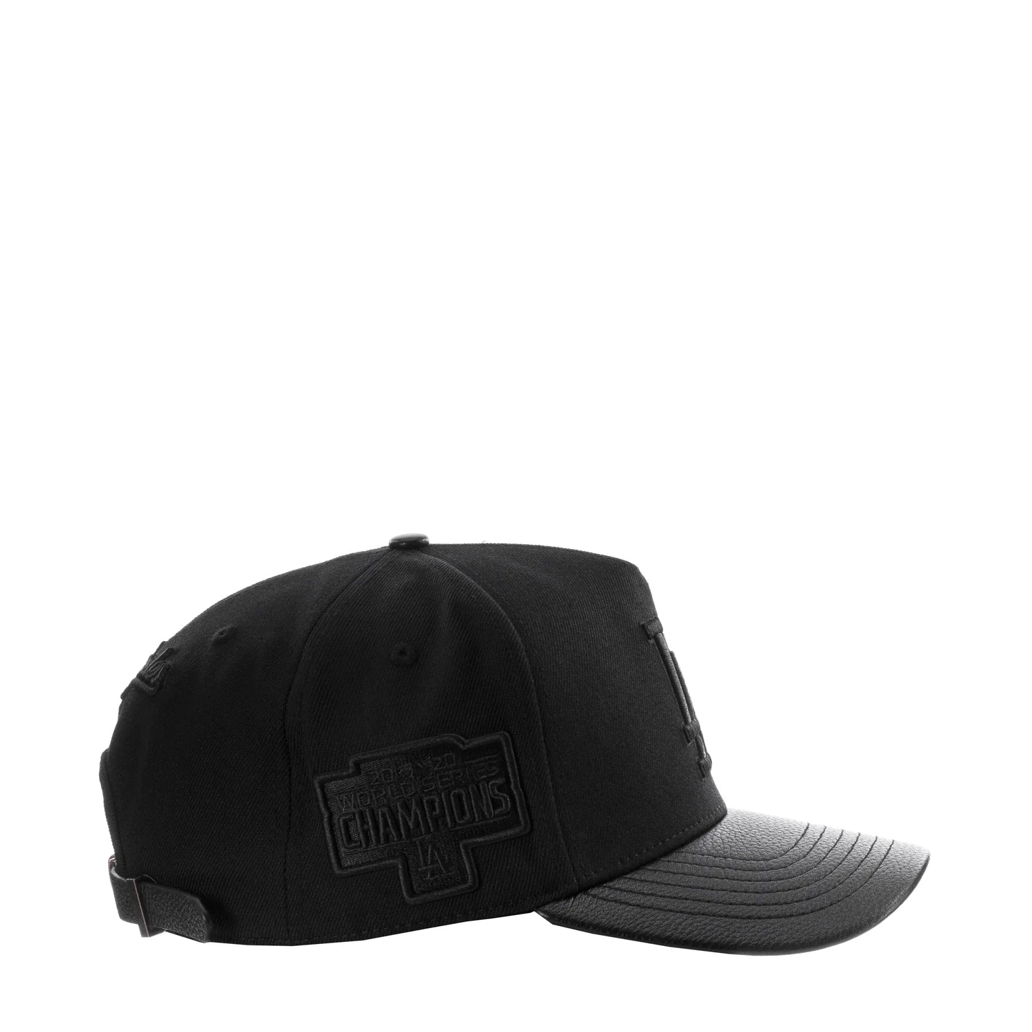 Dodgers Blackout Pinch Front Strapback