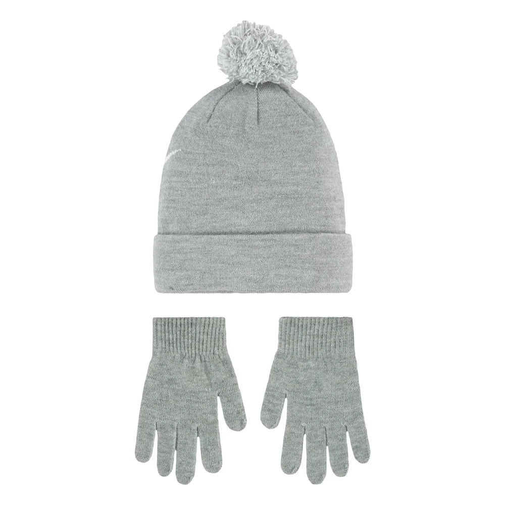 Youth Swoosh Pom Beanie & Glove Set