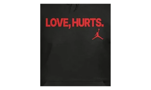 Jordan Fleece Love Hurts Jalen Hurts Hoodie "Bred" IQ3843 010