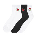 3 Pack Medium Embroidered Quarter