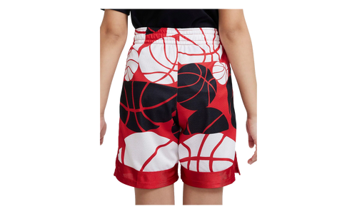 Dri-Fit Elite Printed Basketball Shorts GS "University Red / Black / White" DX5513 657
