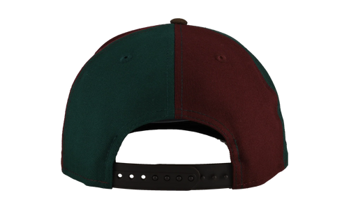 9FIFTY New York Mets Subway Series Pinwheel A Frame Snapback Hat "Black / Dark Green / Brown" NE217