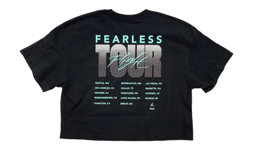Air Jordan Fearless Tour Boxy Cropped T-Shirt WMNS "Black / Green" DX5973 010