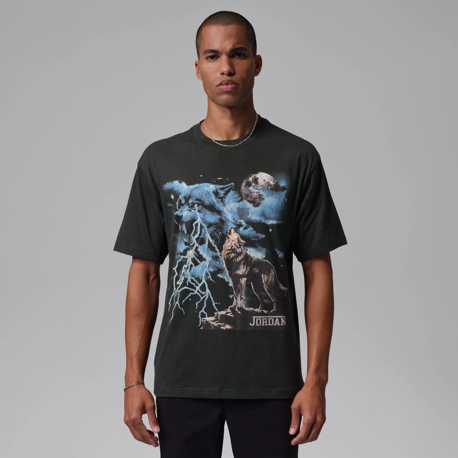 Jordan Graphic Wolf Tee -Mens