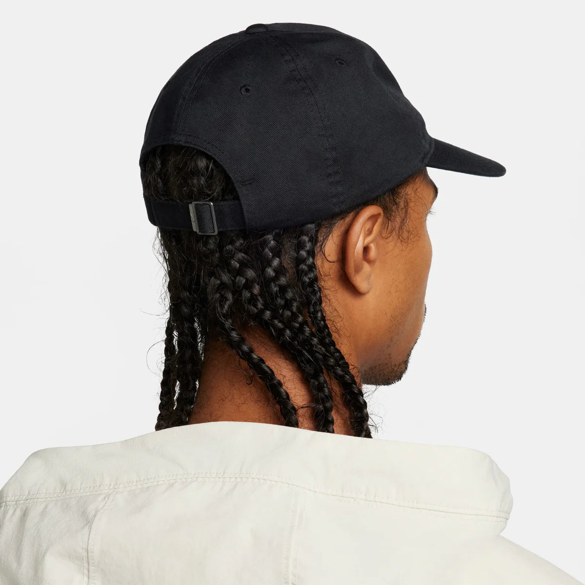 Nike Club Cap Flat Bill Tonal Swoosh Washed Strapback