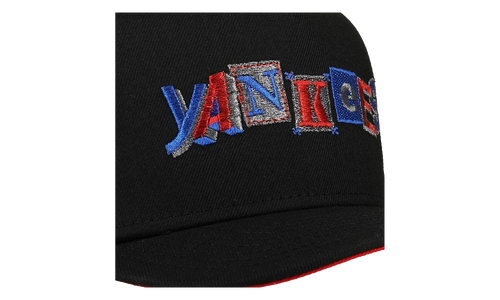 9FIFTY New York Yankees 2003 World Series A Frame Snapback Hat "Black / Metallic" NE268
