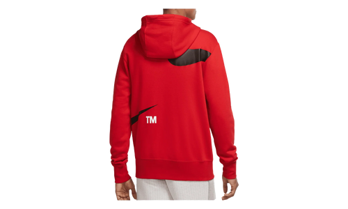 Sportswear Swoosh Semi Brushed Back Hoodie "Gym Red / Black" DD6011 657