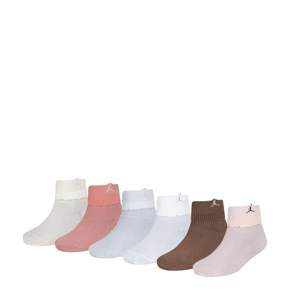 6 Pack Small Fold Over Ankle Sock