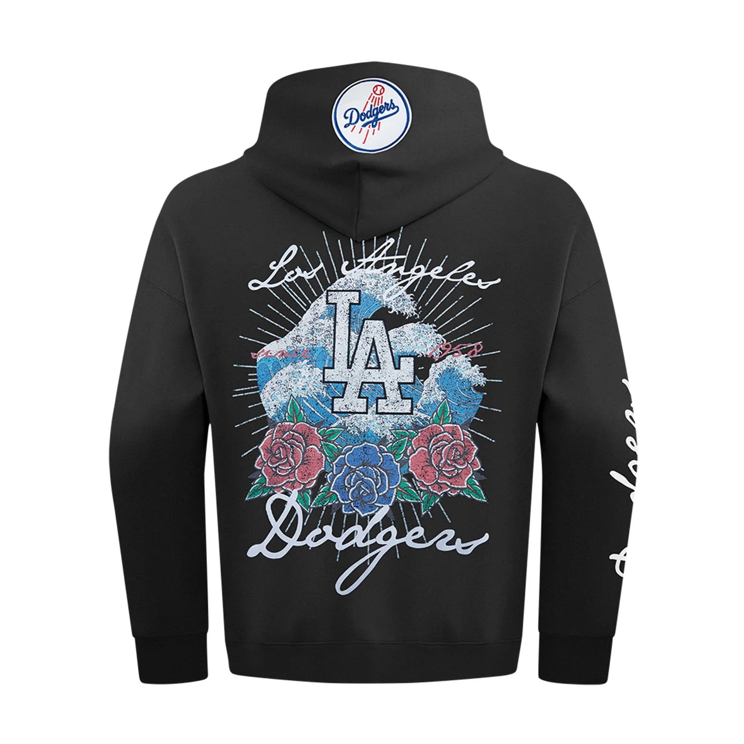 Los Angeles Dodgers Wave & Roses Hoodie -Mens