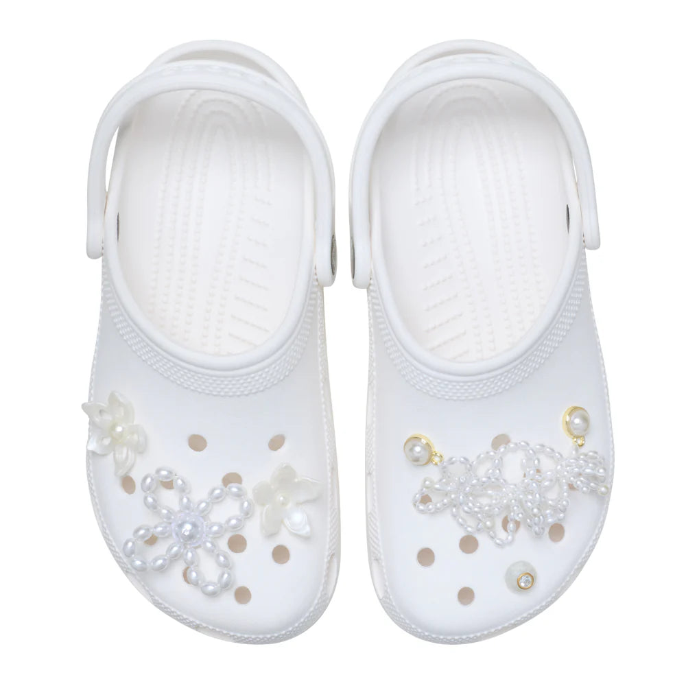 White Pearl Beaded 5 Pack Jibbitz