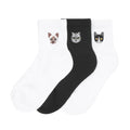 3 Pack Small Embroidered Half Crew