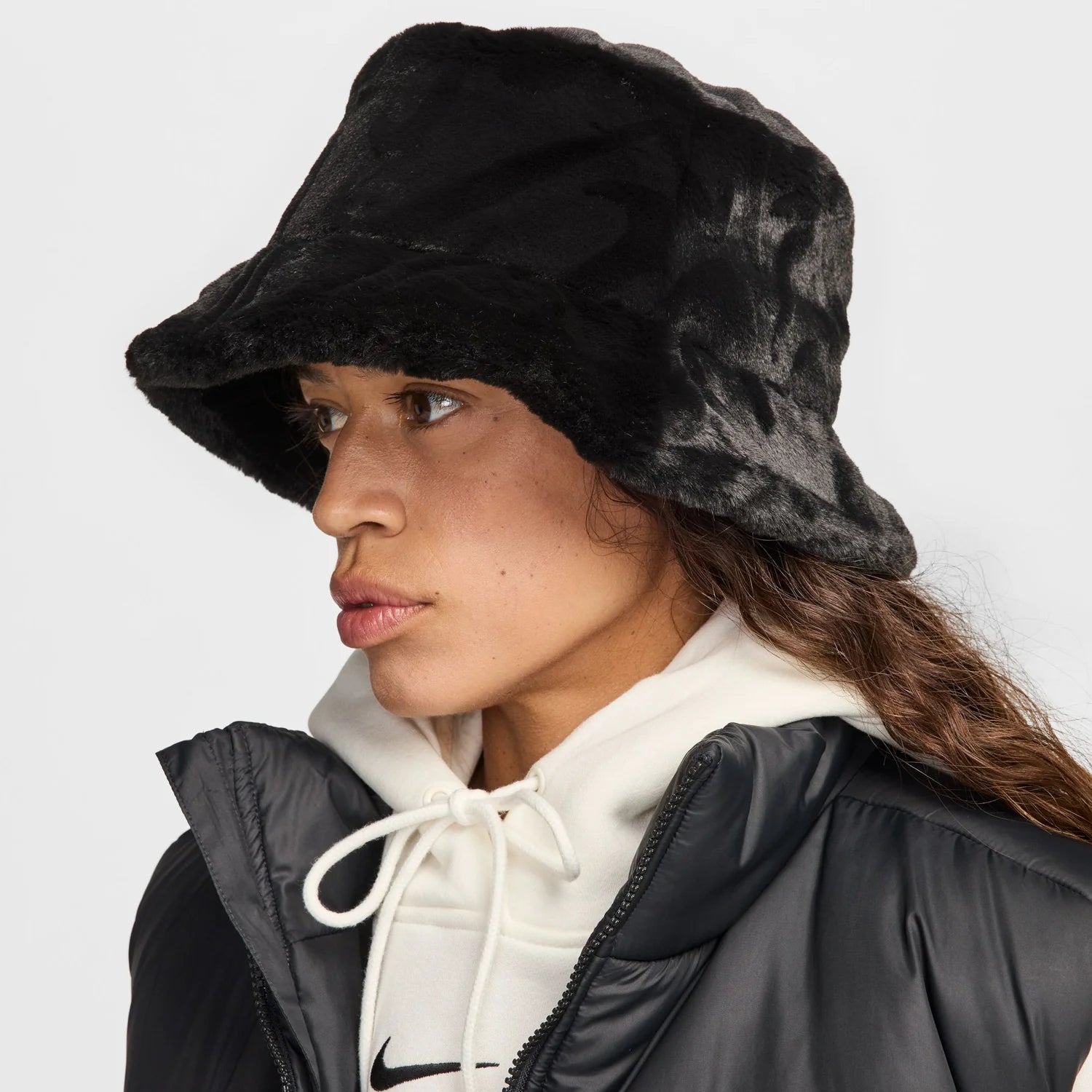 Nike Swoosh Faux Fur Bucket