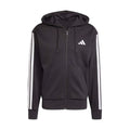 Essentials 3 Stripes Fleece FZ Hoody -Mens