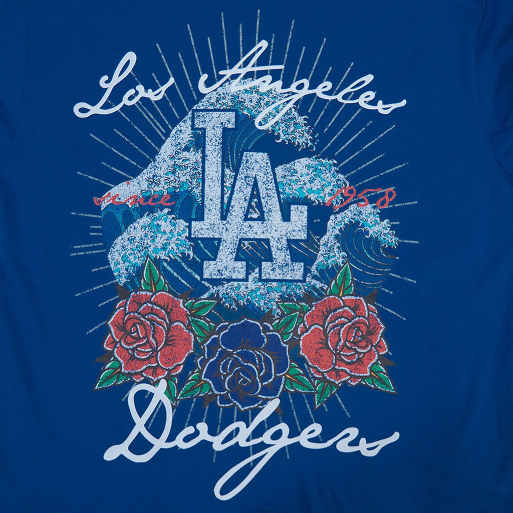 Los Angeles Dodgers Wave & Roses Tee -Mens