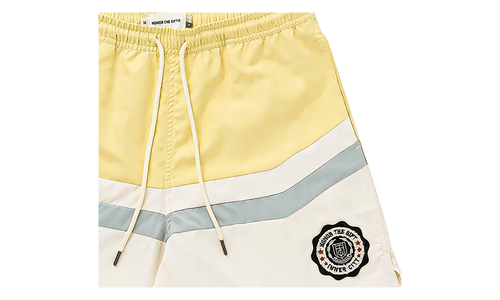 Brushed Poly Track Short "Bone / Yellow" HTG240123 BONE
