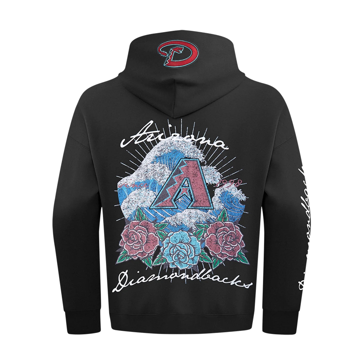 Arizona Diamondbacks Wave & Roses Hoodie -Mens
