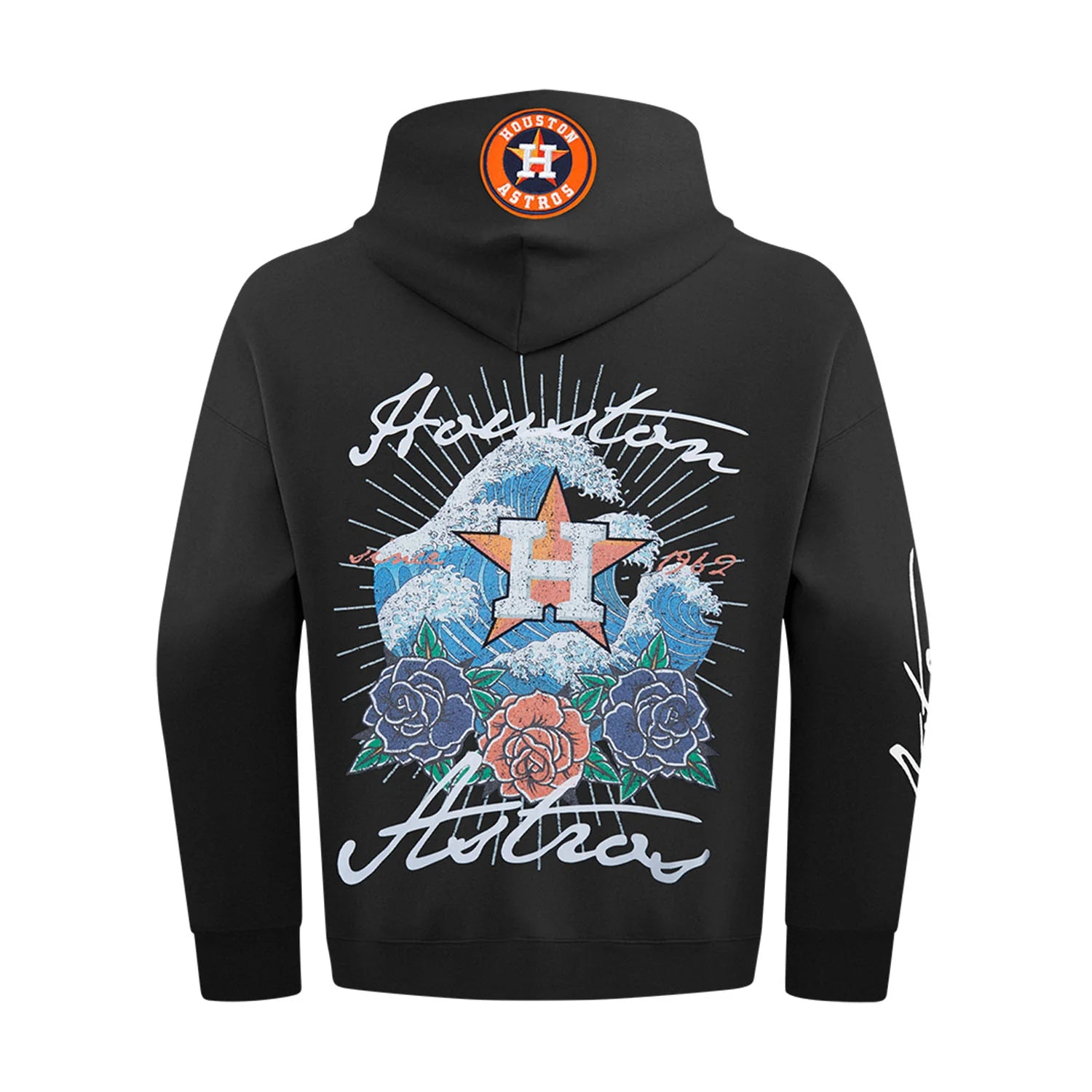 Houston Astros Wave & Roses Hoodie-Mens