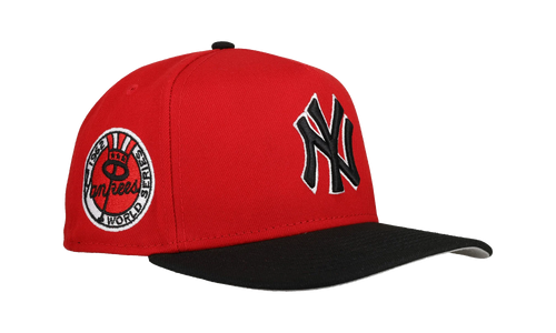 9FIFTY New York Yankees 1962 World Series A Frame Snapback Hat "Red / Black" NE236