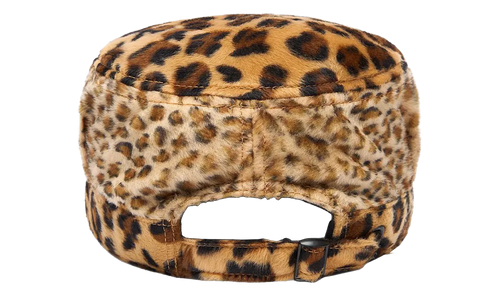 Faux Fur Giraffe Print Cap "Multicolor" DT472