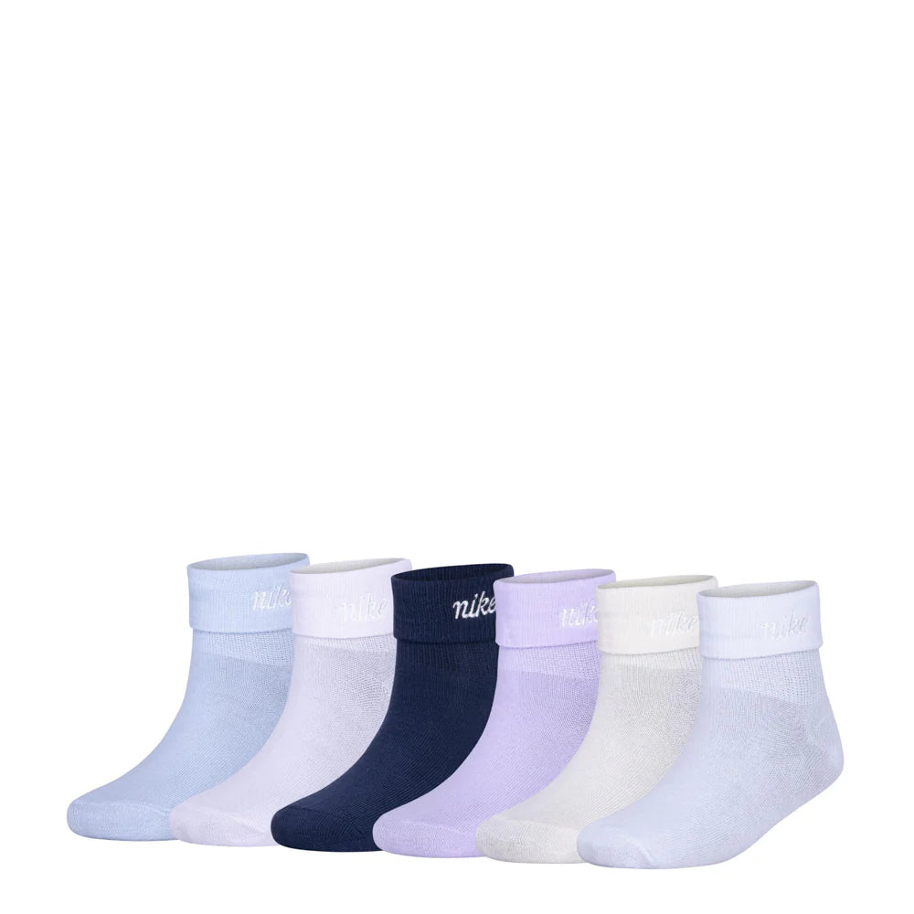 6 Pack X-Small Fold Over Ankle Sock